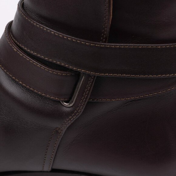 Manolo Blahnik Sulgamba Brown Leather Strap Ankle Boot - size 6.5 UK 36 1/2 - Picture 11 of 11